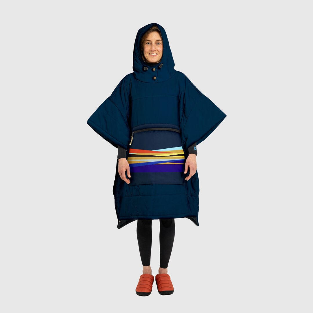 VOITED Surf Inspired Hooded Poncho with a TowelLike Inside Ocean