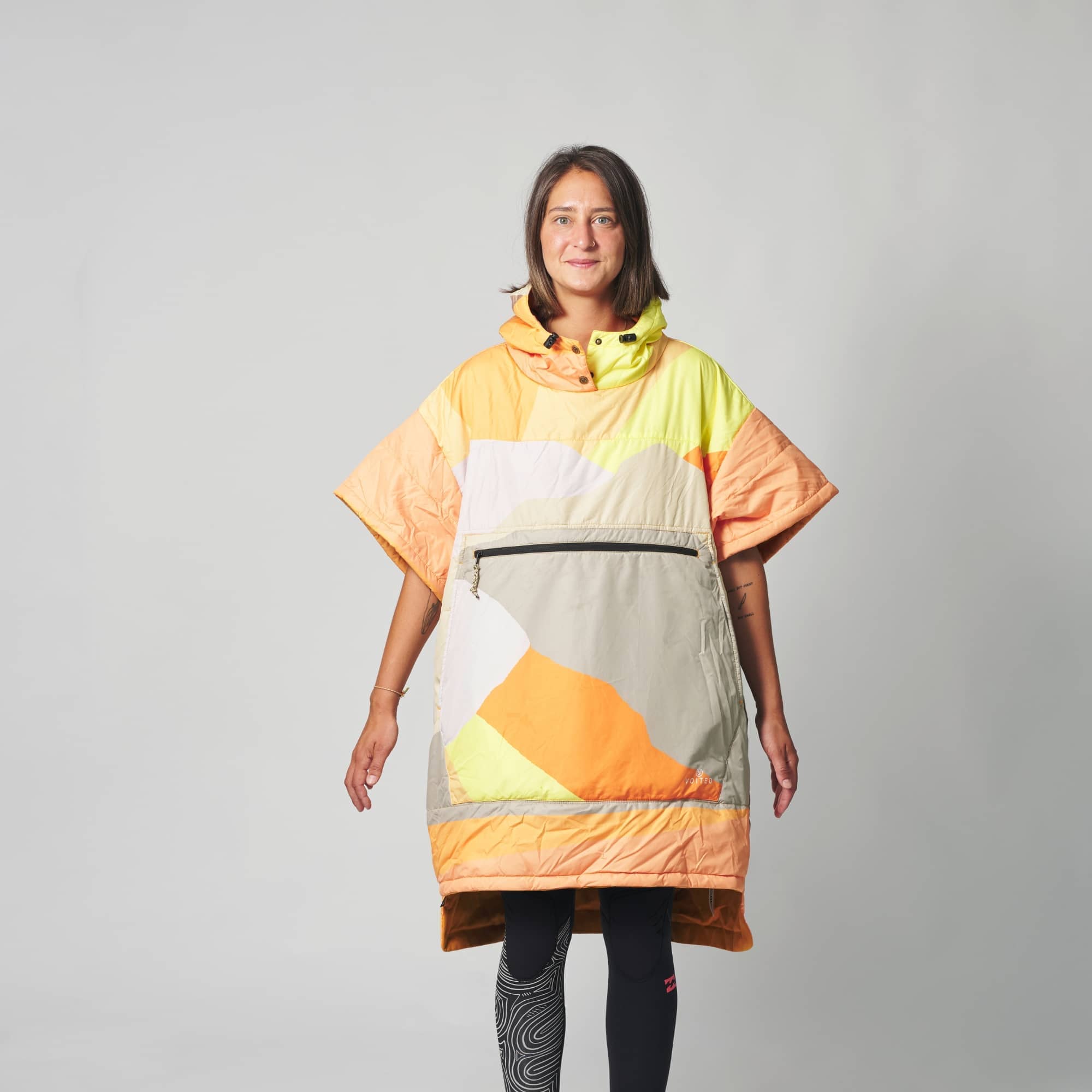 Voited Womens 2023 Unisex Poncho - Sunscape XS-S