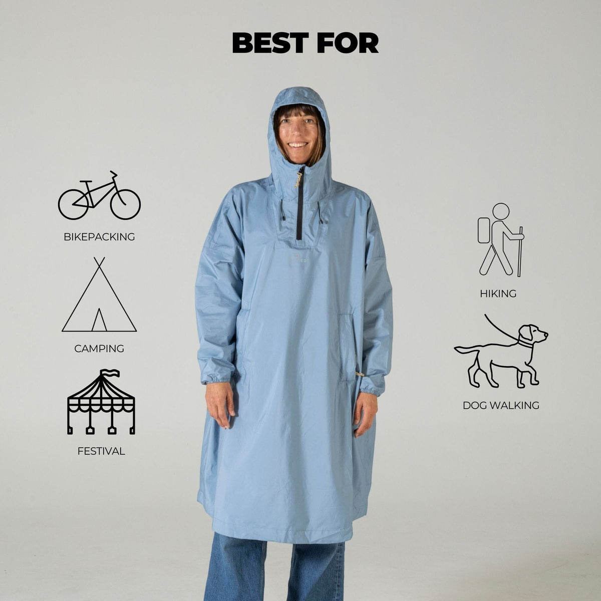 rain poncho tent VOITED Rain Poncho 2.0 - Mountain Spring