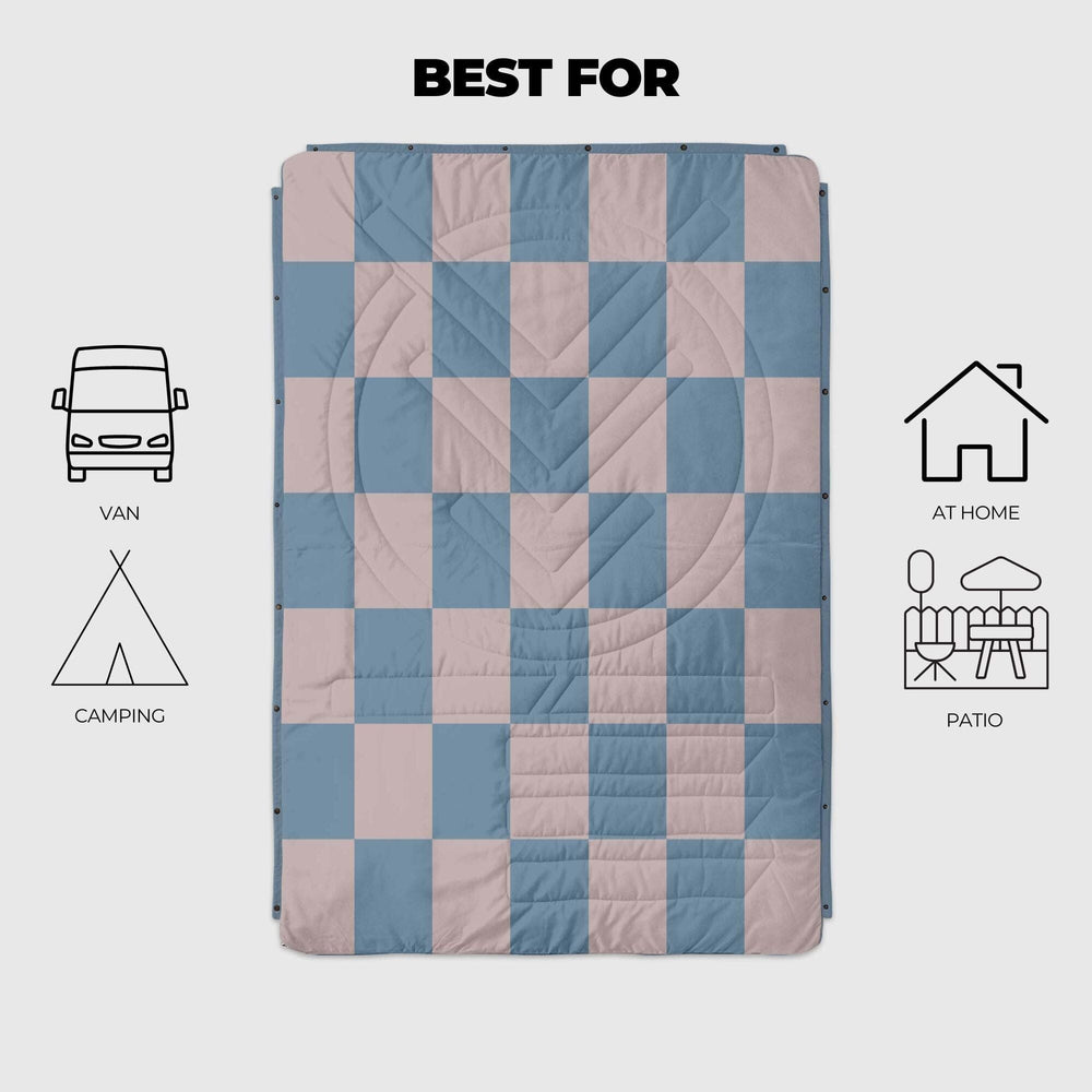 VOITED CloudTouch® Indoor/Outdoor Camping Blanket - Blue Dancer
