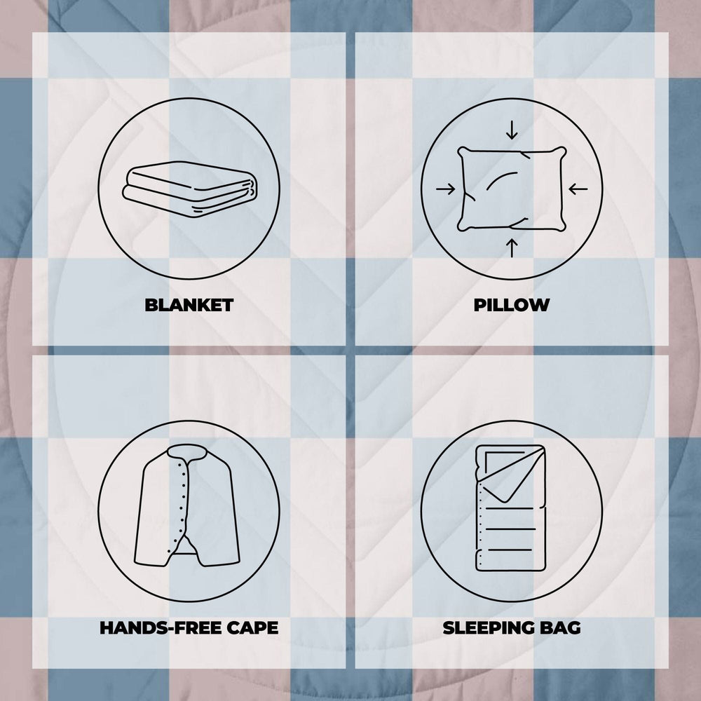 VOITED CloudTouch® Indoor/Outdoor Camping Blanket - Blue Dancer