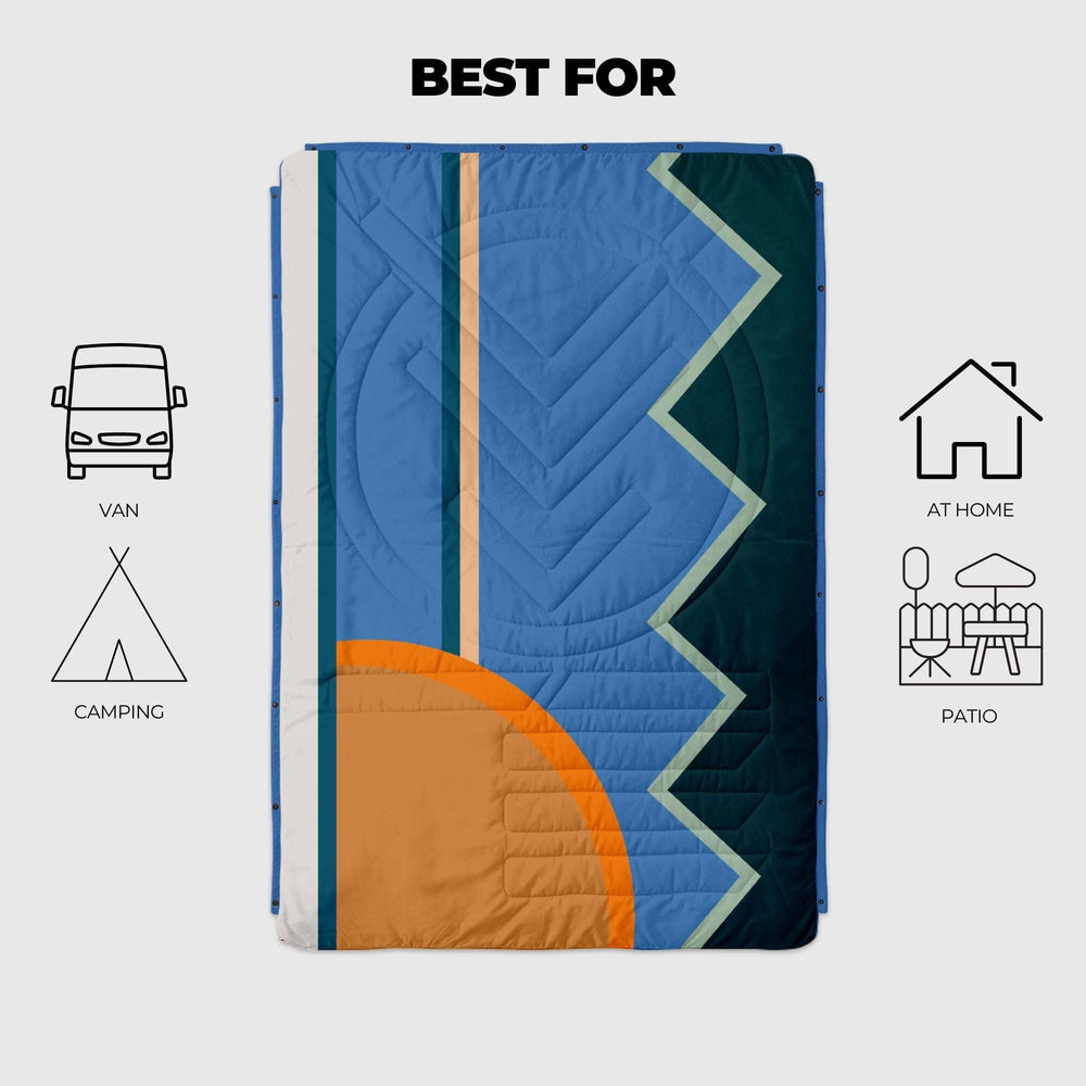 VOITED CloudTouch® Indoor/Outdoor Camping Blanket - Blue Hour