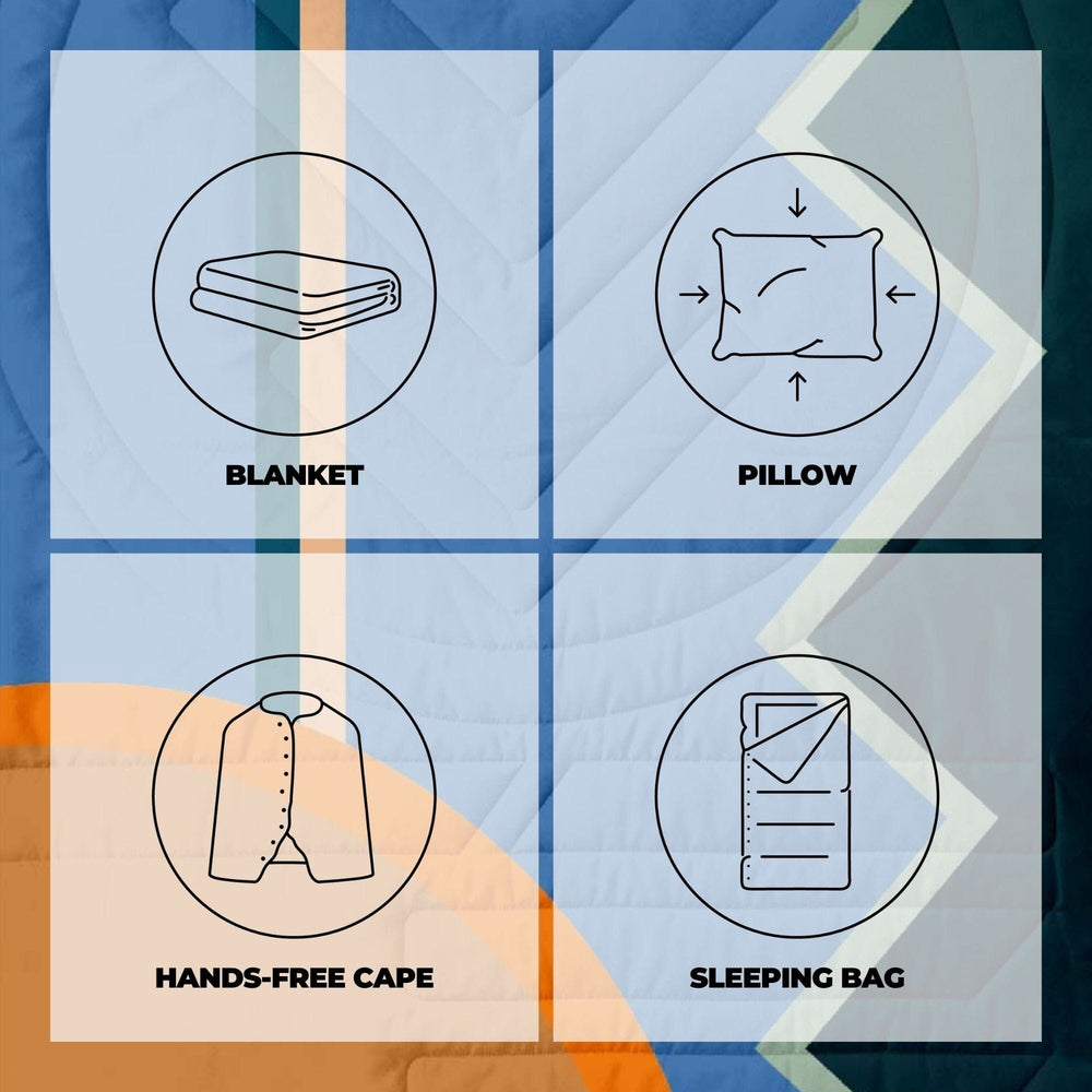 VOITED CloudTouch® Indoor/Outdoor Camping Blanket - Blue Hour