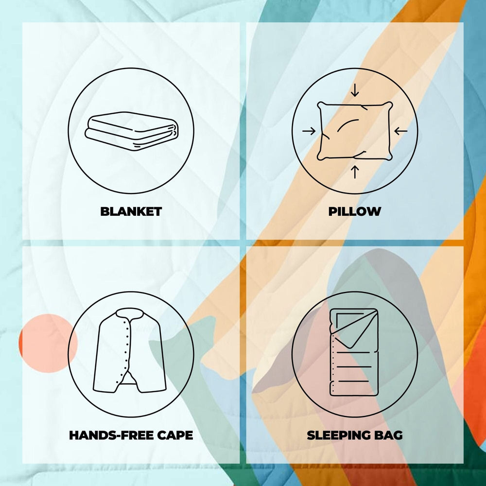 VOITED CloudTouch® Indoor/Outdoor Camping Blanket - Blue Mountain