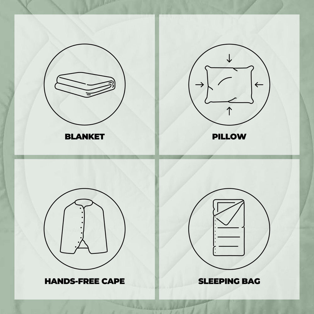 VOITED CloudTouch® Indoor/Outdoor Camping Blanket - Cameo Green