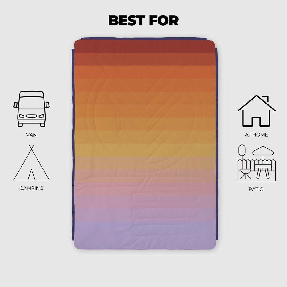 VOITED CloudTouch® Indoor/Outdoor Camping Blanket - Golden Drift