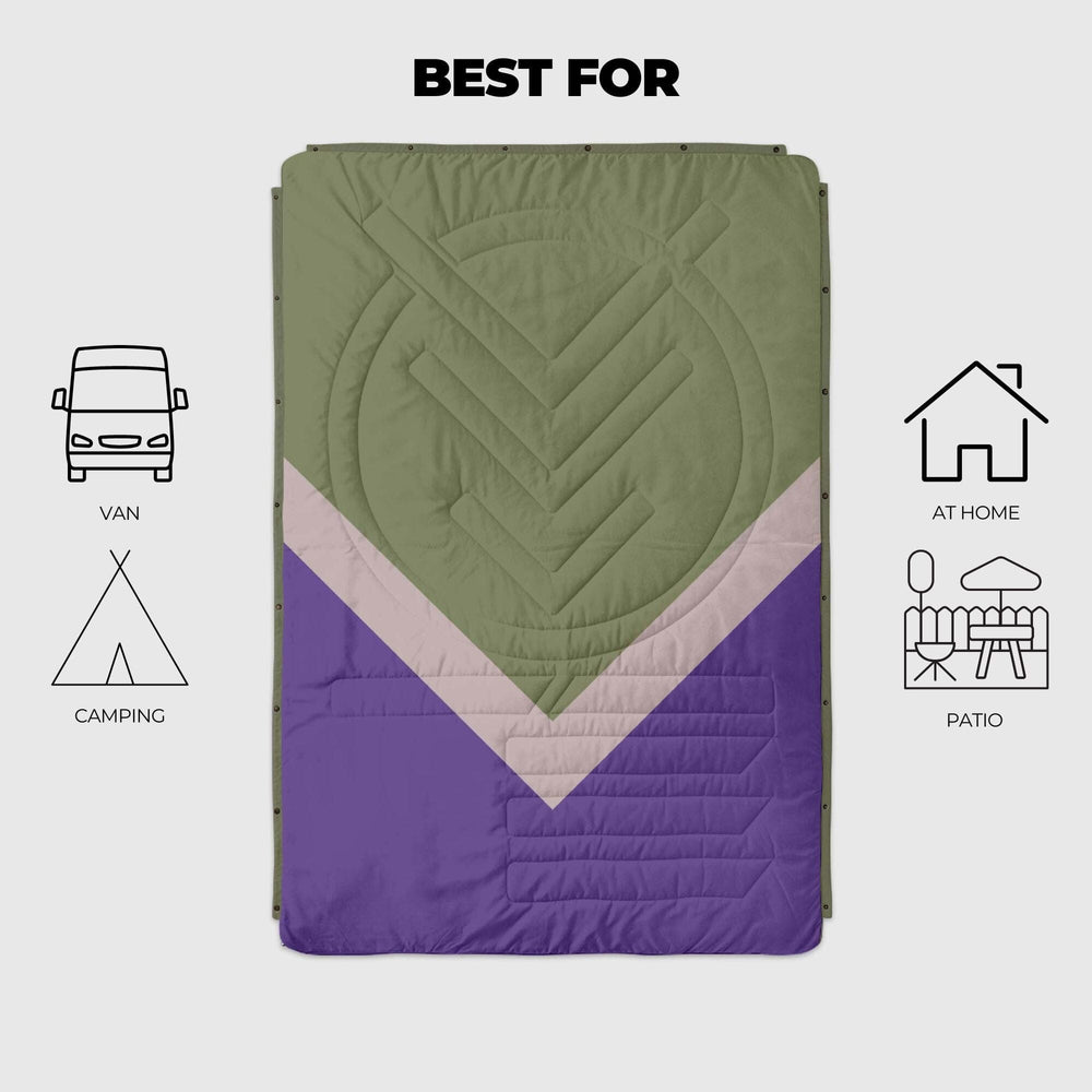 VOITED CloudTouch® Indoor/Outdoor Camping Blanket - Light Forest