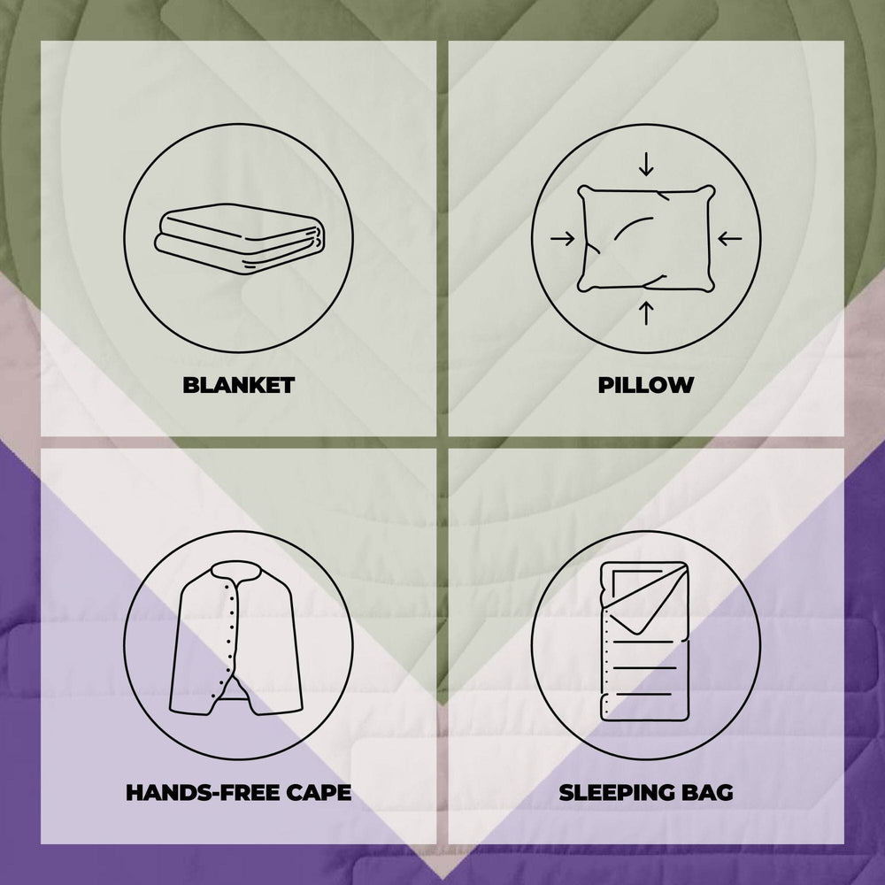 VOITED CloudTouch® Indoor/Outdoor Camping Blanket - Light Forest