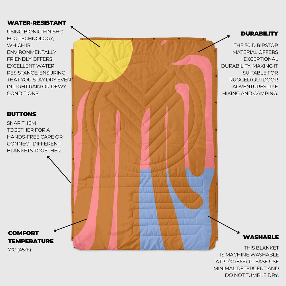 VOITED CloudTouch® Indoor/Outdoor Camping Blanket - Take Me South