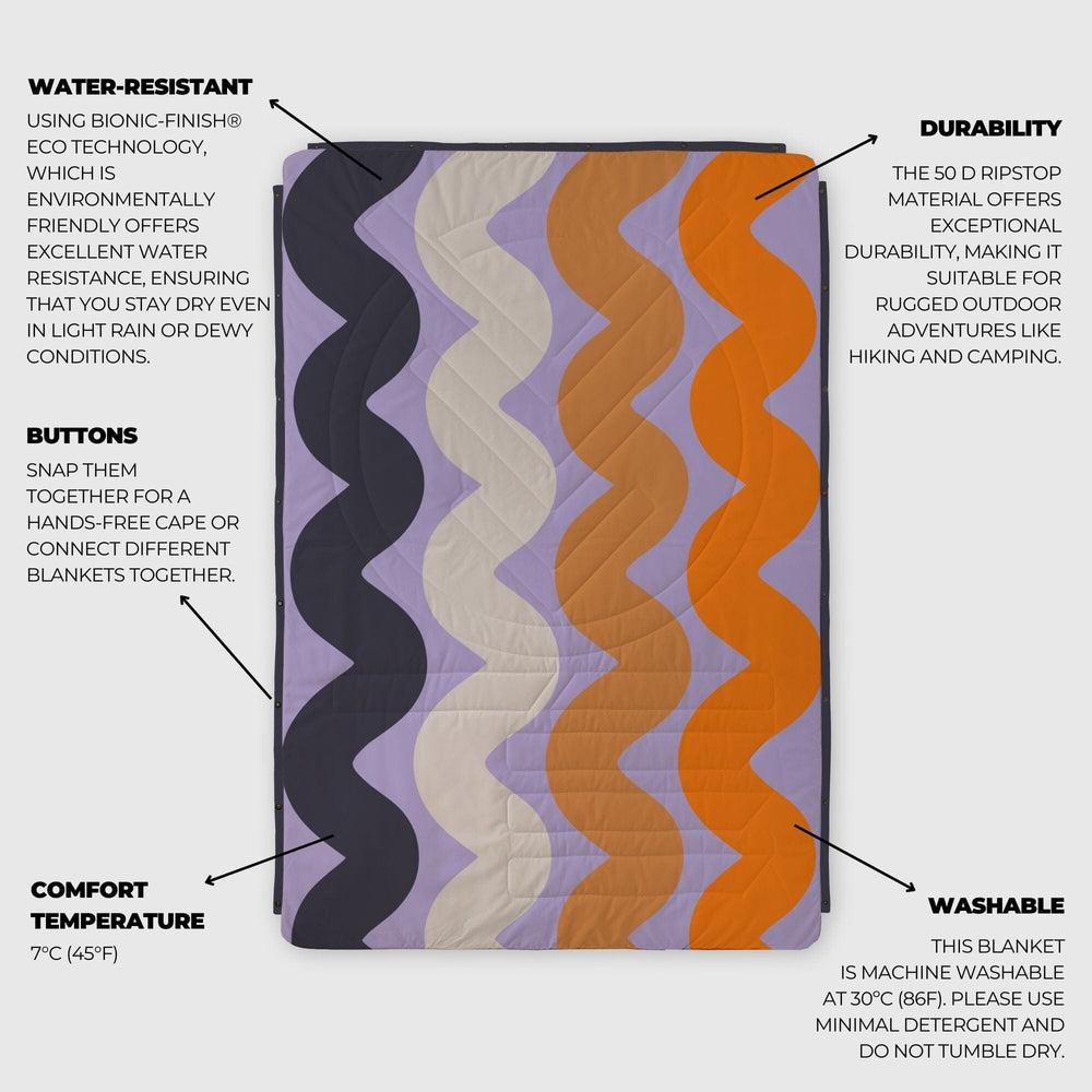 VOITED CloudTouch® Indoor/Outdoor Camping Blanket - Tide