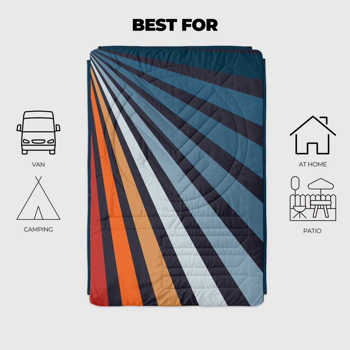 VOITED CloudTouch® Indoor/Outdoor Camping Blanket - Vibes