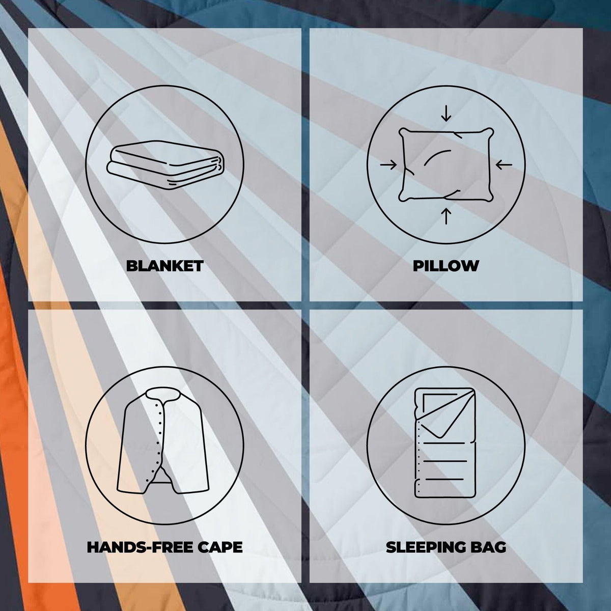 VOITED CloudTouch® Indoor/Outdoor Camping Blanket - Vibes