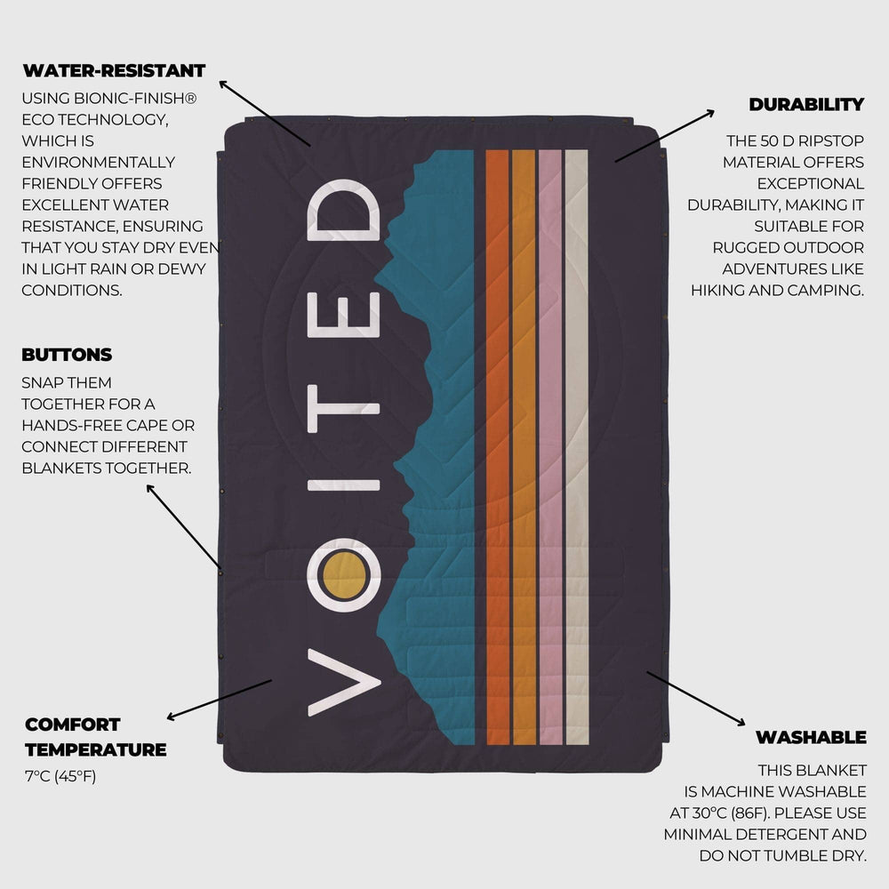 VOITED CloudTouch® Indoor/Outdoor Camping Blanket - Peaks