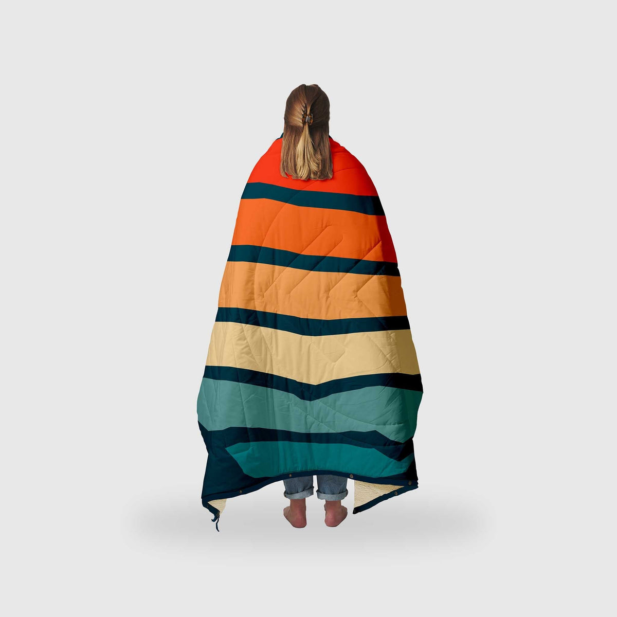 VOITED CloudTouch® Indoor/Outdoor Camping Blanket - Sunset Stripes