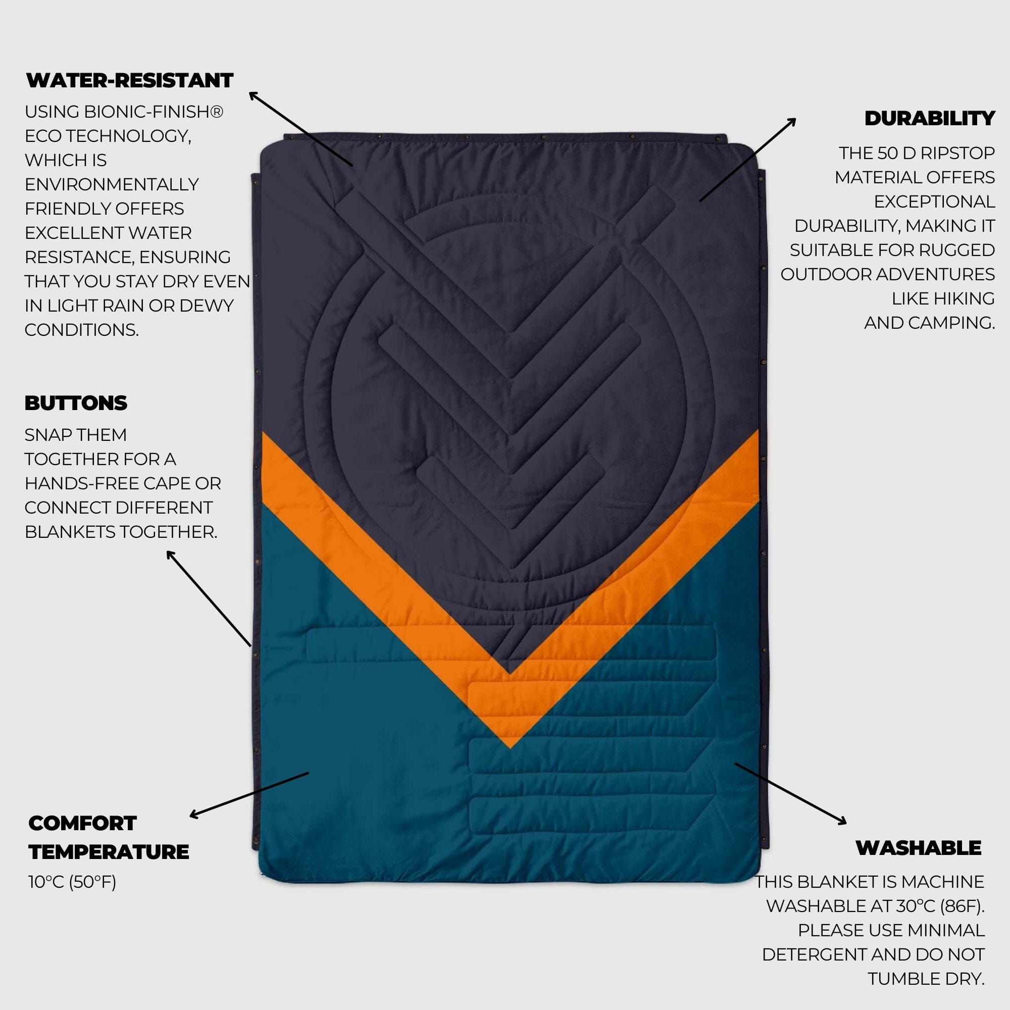 Voited Fleece Camping Blanket - Thumbnail 5