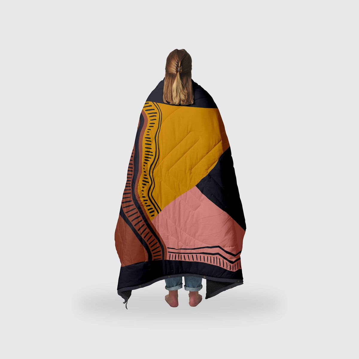 VOITED Fleece Outdoor Camping Blanket - Earth