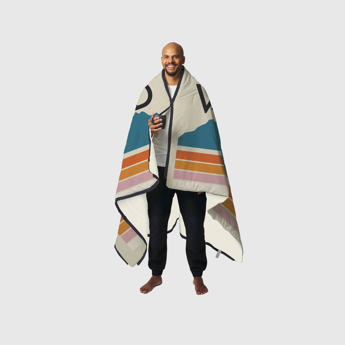 VOITED Fleece Outdoor Camping Blanket - Snowy Peak