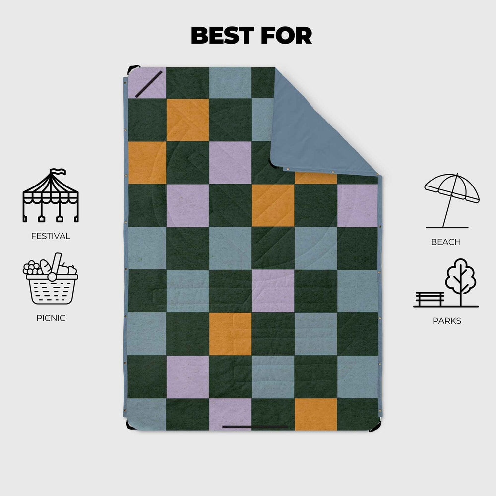 VOITED Compact Picnic & Beach Blanket - Cheeckers