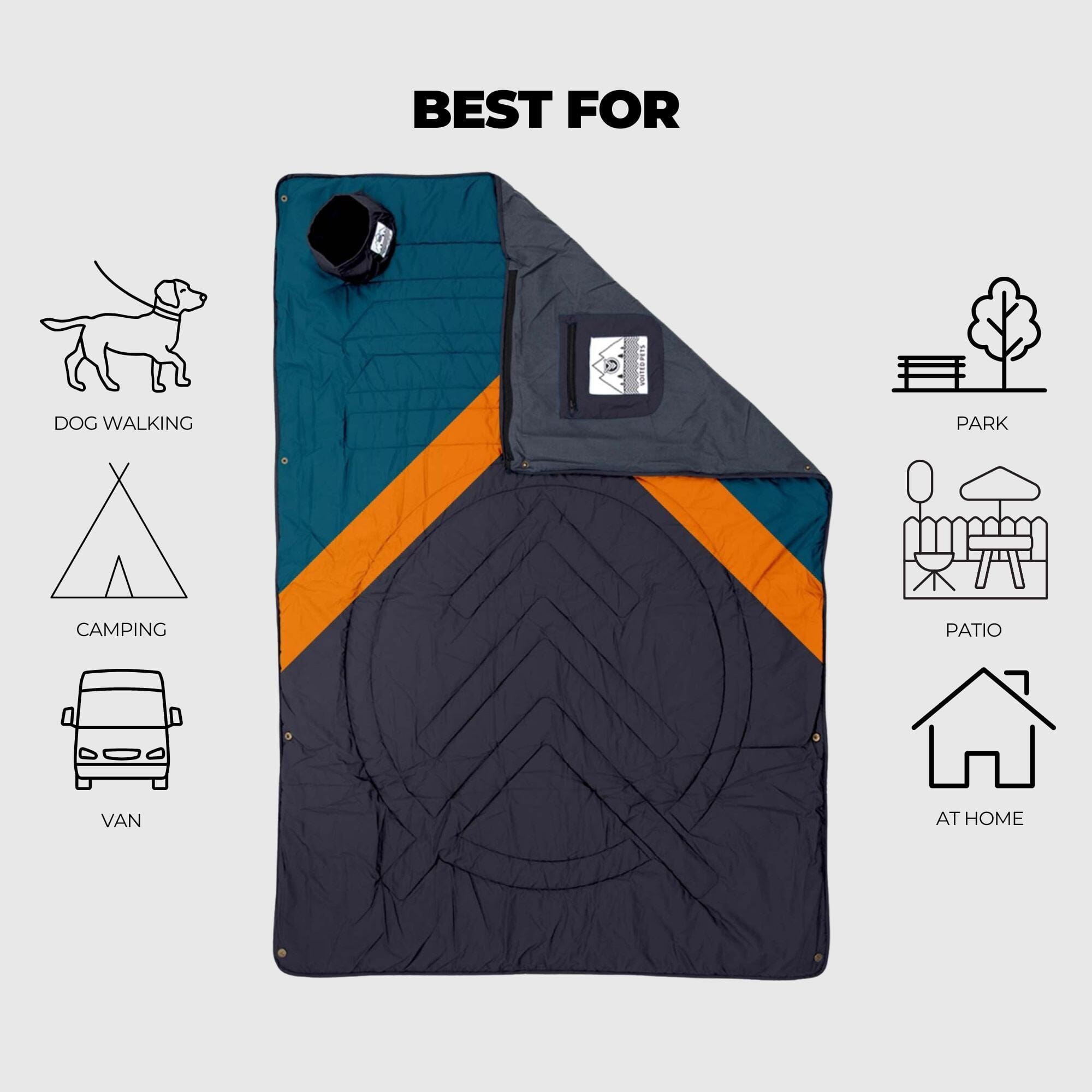 VOITED Waterproof Dog Blankets - Insulated, Durable & cozy