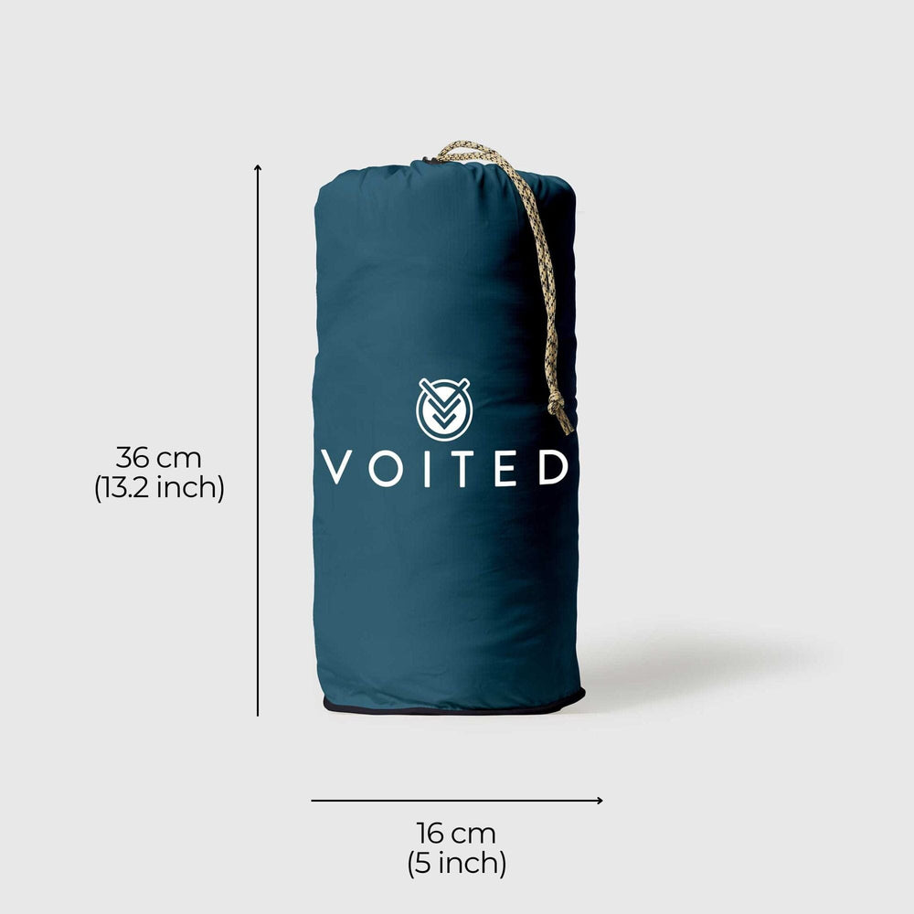 VOITED Recycled Ripstop Outdoor Camping Blanket - Blue Steel / Graphite