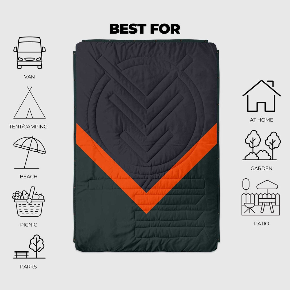 VOITED Recycled Ripstop Outdoor Camping Blanket - Cabin