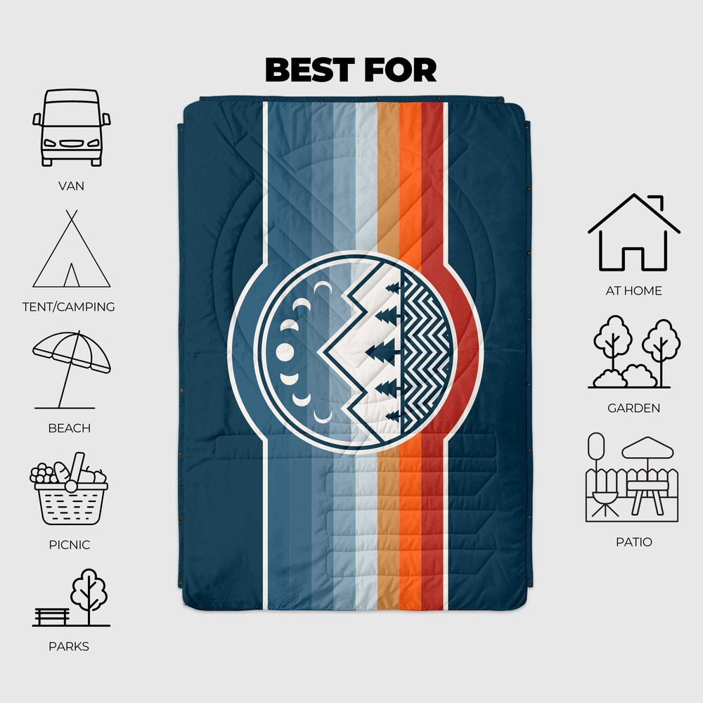 VOITED Recycled Ripstop Outdoor Camping Blanket - Camp Vibes Two
