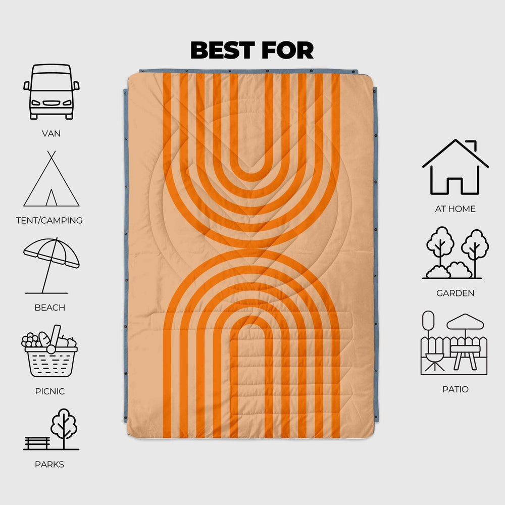 VOITED Recycled Ripstop Outdoor Camping Blanket - Court/Mountain Spring