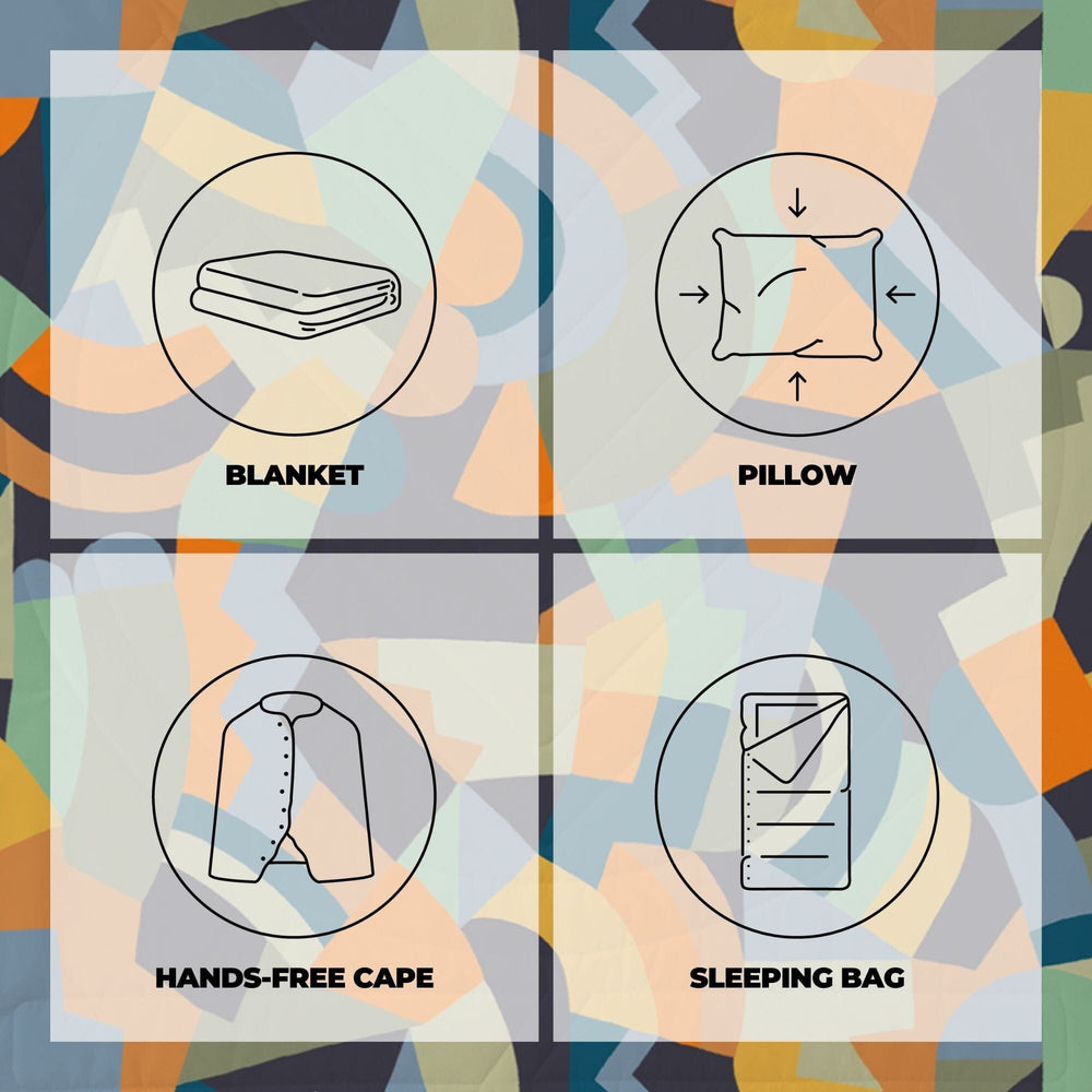 VOITED Recycled Ripstop Outdoor Camping Blanket - Farmers Market/Graphite