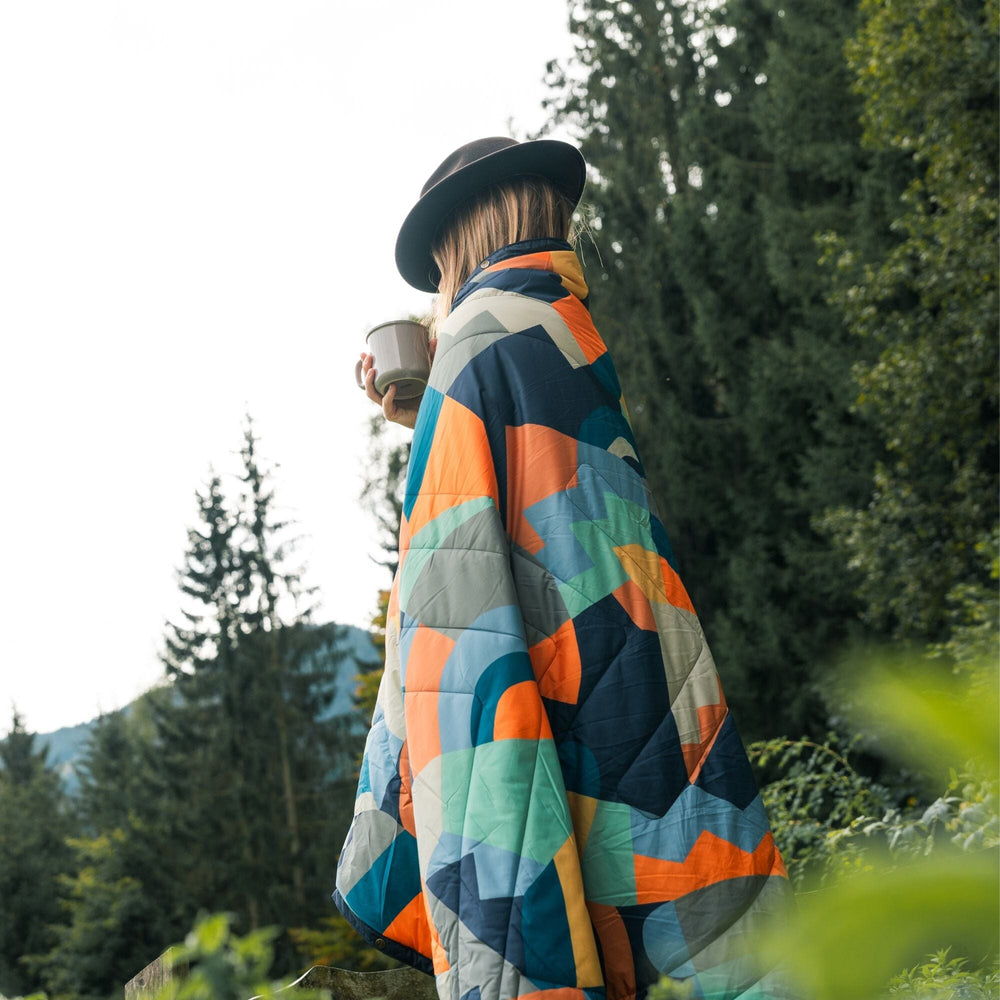 VOITED Recycled Ripstop Outdoor Camping Blanket - Farmers Market/Graphite