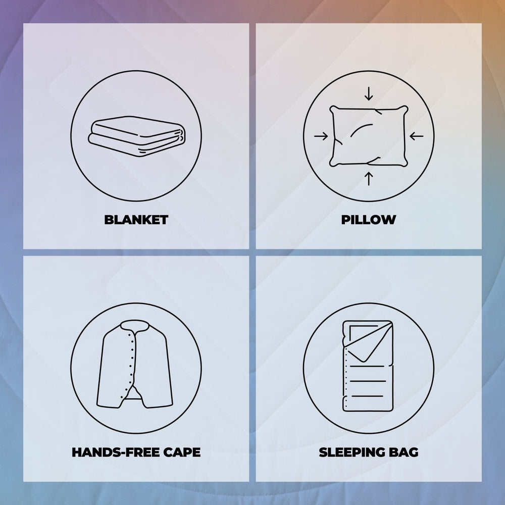 VOITED Recycled Ripstop Outdoor Camping Blanket - Fuzzy Sunset