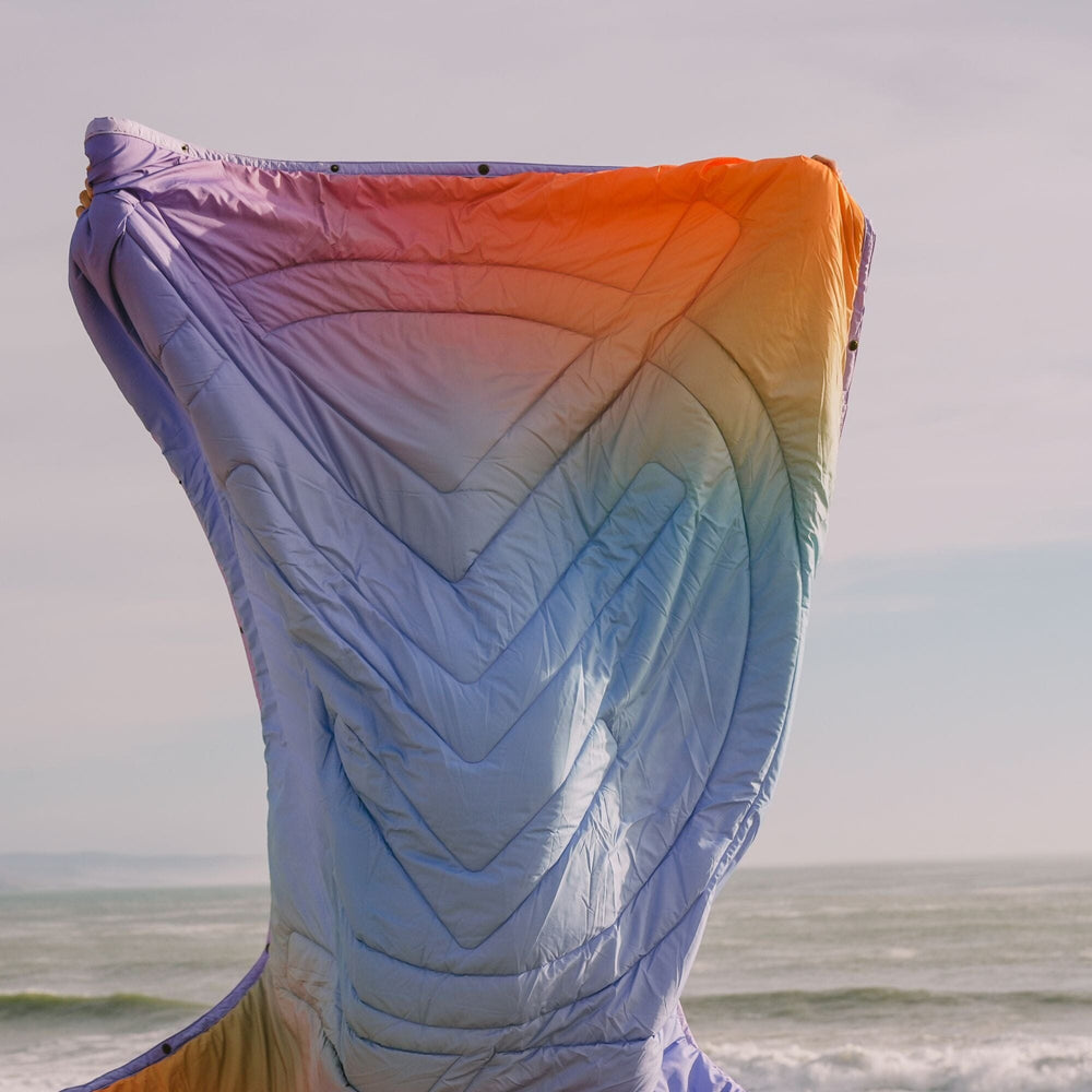 VOITED Recycled Ripstop Outdoor Camping Blanket - Fuzzy Sunset