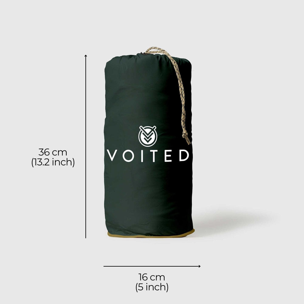 VOITED Recycled Ripstop Outdoor Camping Blanket - Green Gabels / Dusty Sand