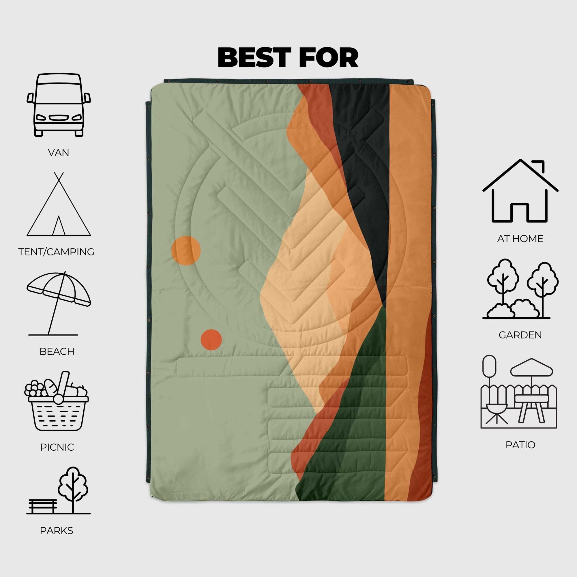 VOITED ブランケット VOITED Slumber Zip Sack Blanket - Cabin | Versatile Sleeping