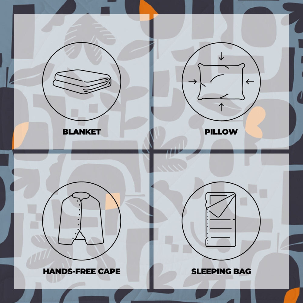 VOITED Recycled Ripstop Outdoor Camping Blanket - Lush Garden/Graphite