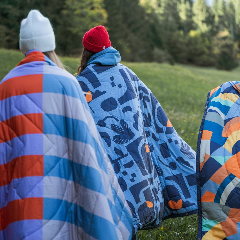 VOITED Recycled Ripstop Outdoor Camping Blanket - Lush Garden/Graphite