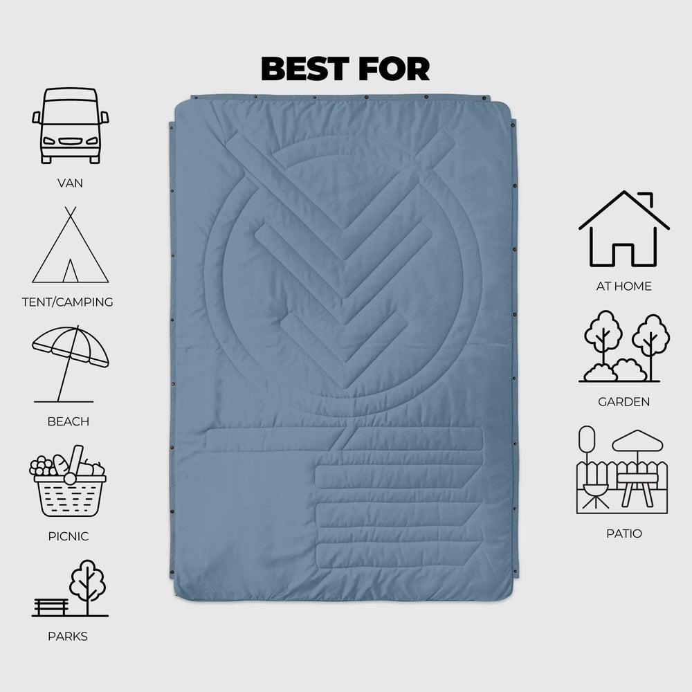 VOITED Recycled Ripstop Outdoor Camping Blanket - Mountain Spring/Sundial