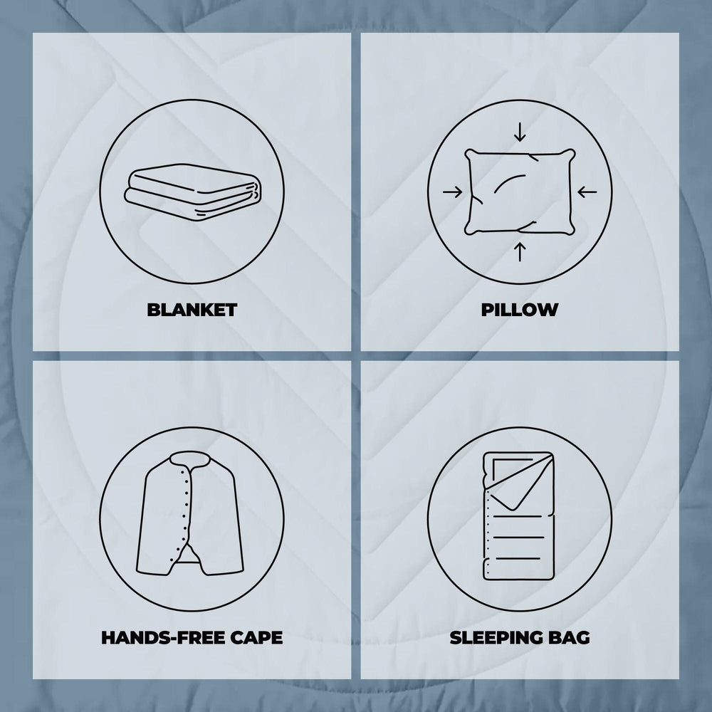 VOITED Recycled Ripstop Outdoor Camping Blanket - Mountain Spring/Sundial