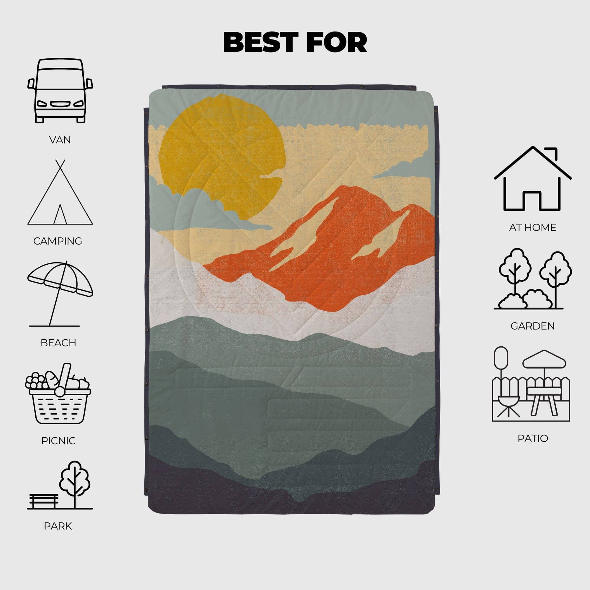 VOITED Insulated, Recycled & Versatile Outdoor Throw Blanket