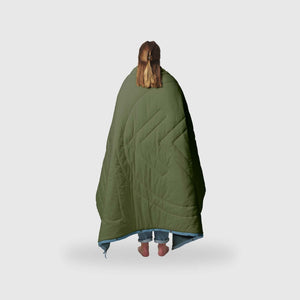 VOITED Recycled Ripstop Outdoor Camping Blanket - Olive/Mountain Spring