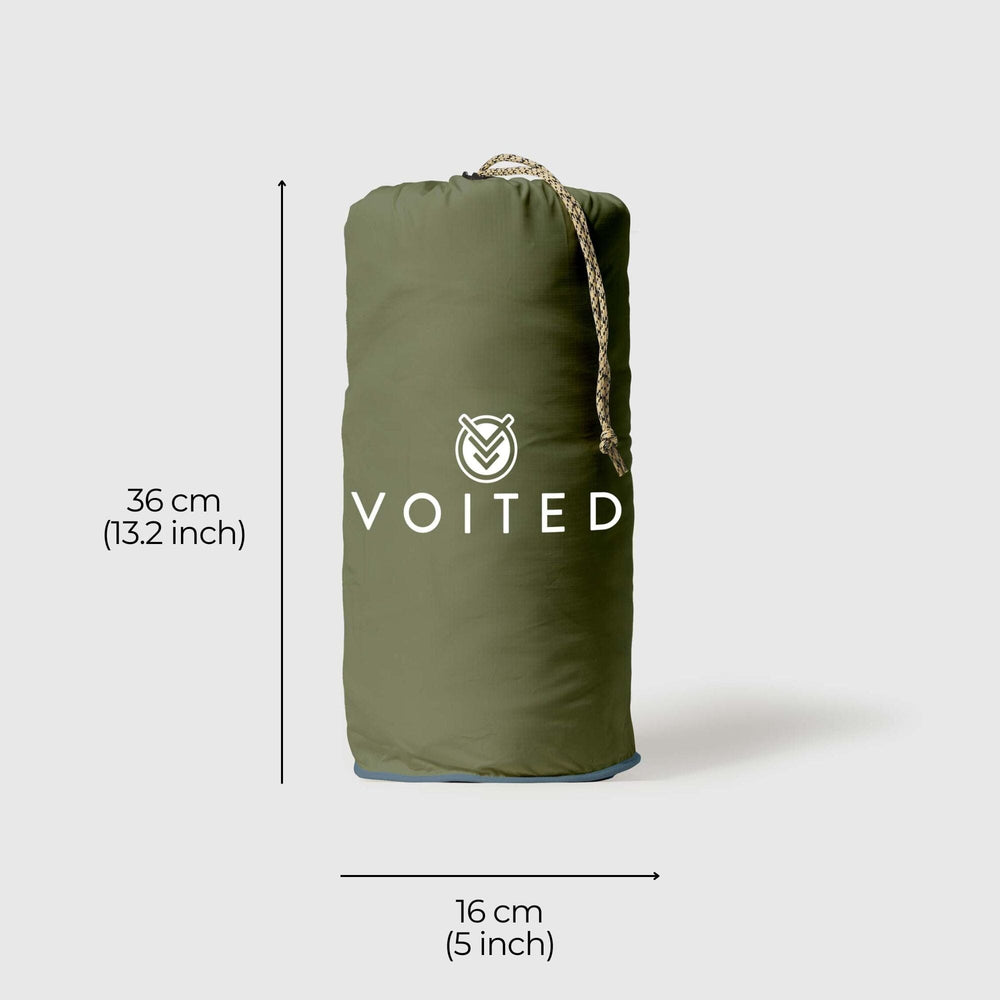 VOITED Recycled Ripstop Outdoor Camping Blanket - Olive/Mountain Spring