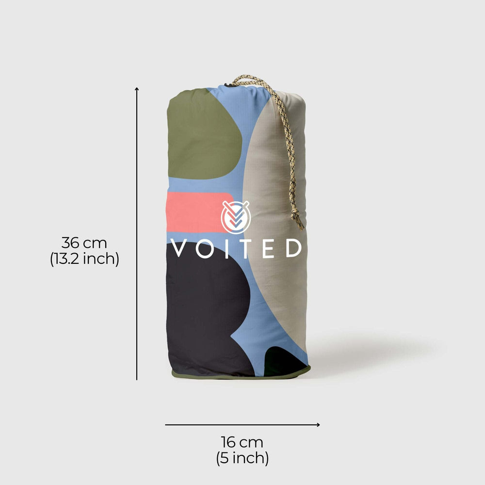 VOITED Recycled Ripstop Outdoor Camping Blanket - Playtime/Olive