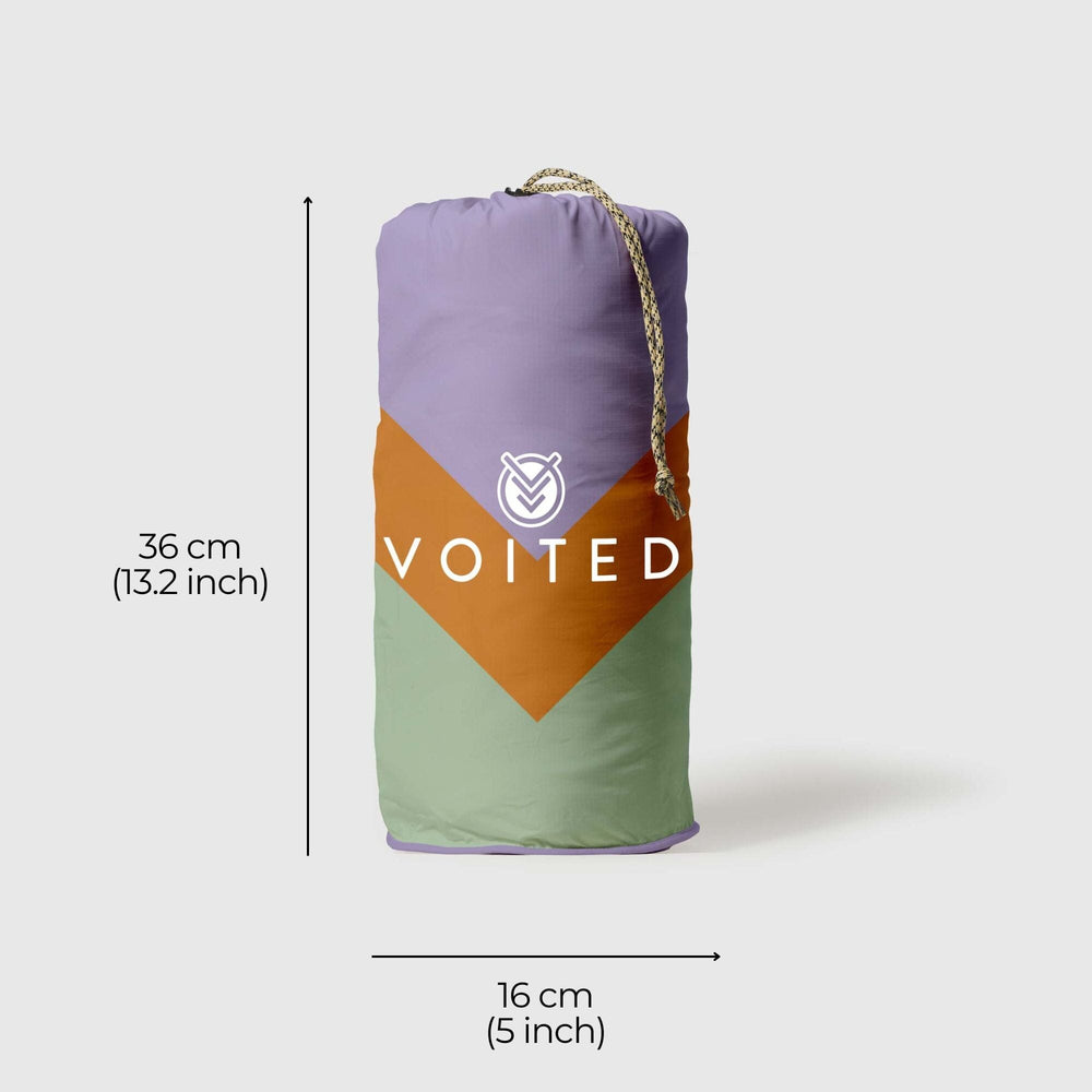 VOITED Recycled Ripstop Outdoor Camping Blanket - Spring Break/Digital Lavender