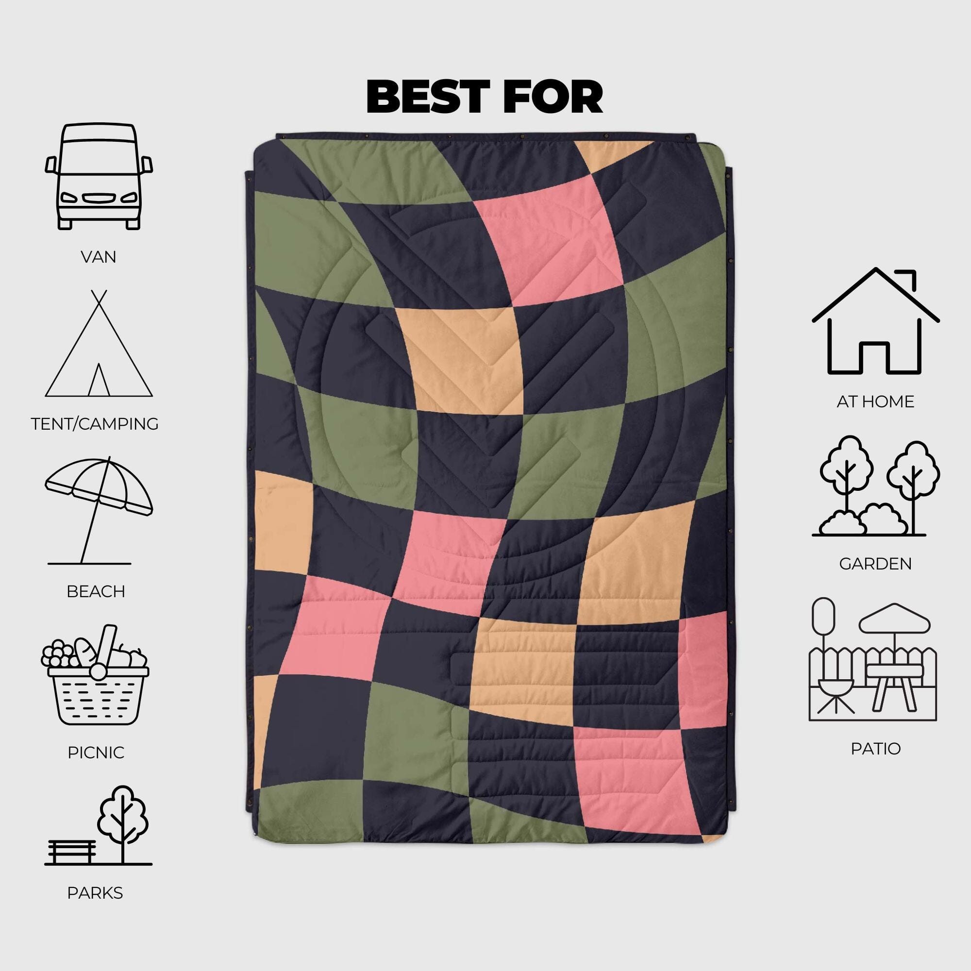 VOITED Insulated, Recycled & Versatile Outdoor Throw Blanket