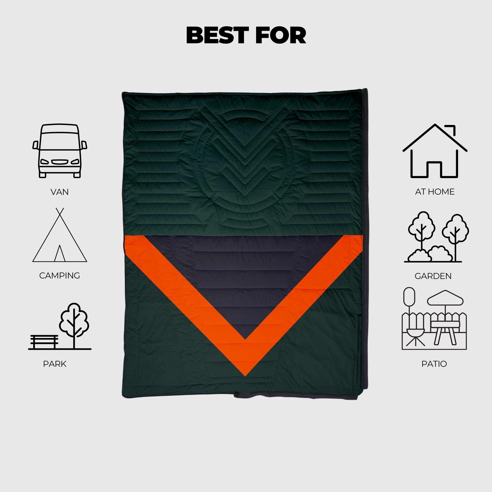 VOITED Slumber Zip Sack Blanket - Cabin | Versatile Sleeping Bag