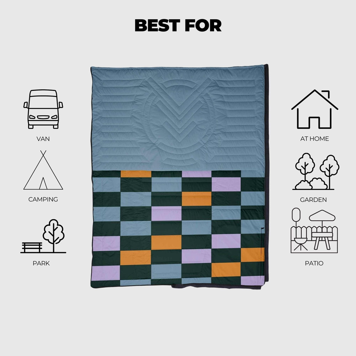 VOITED Slumber Zip Sack Blanket - Cheeckers