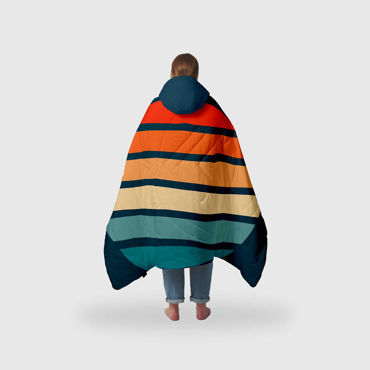 VOITED Recycled Ripstop Travel Blanket - Sunset Stripes