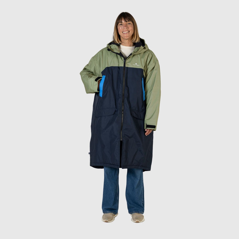 VOITED 3rd Edition Outdoor Changing Robe & Drycoat for Surfing, Camping, Vanlife & Wild Swimming - Ocean Navy/Olive