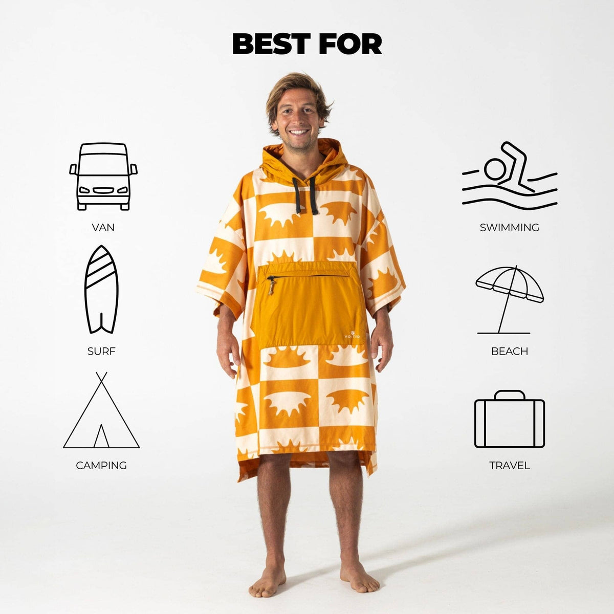 VOITED Micro Fleece Poncho - Concha