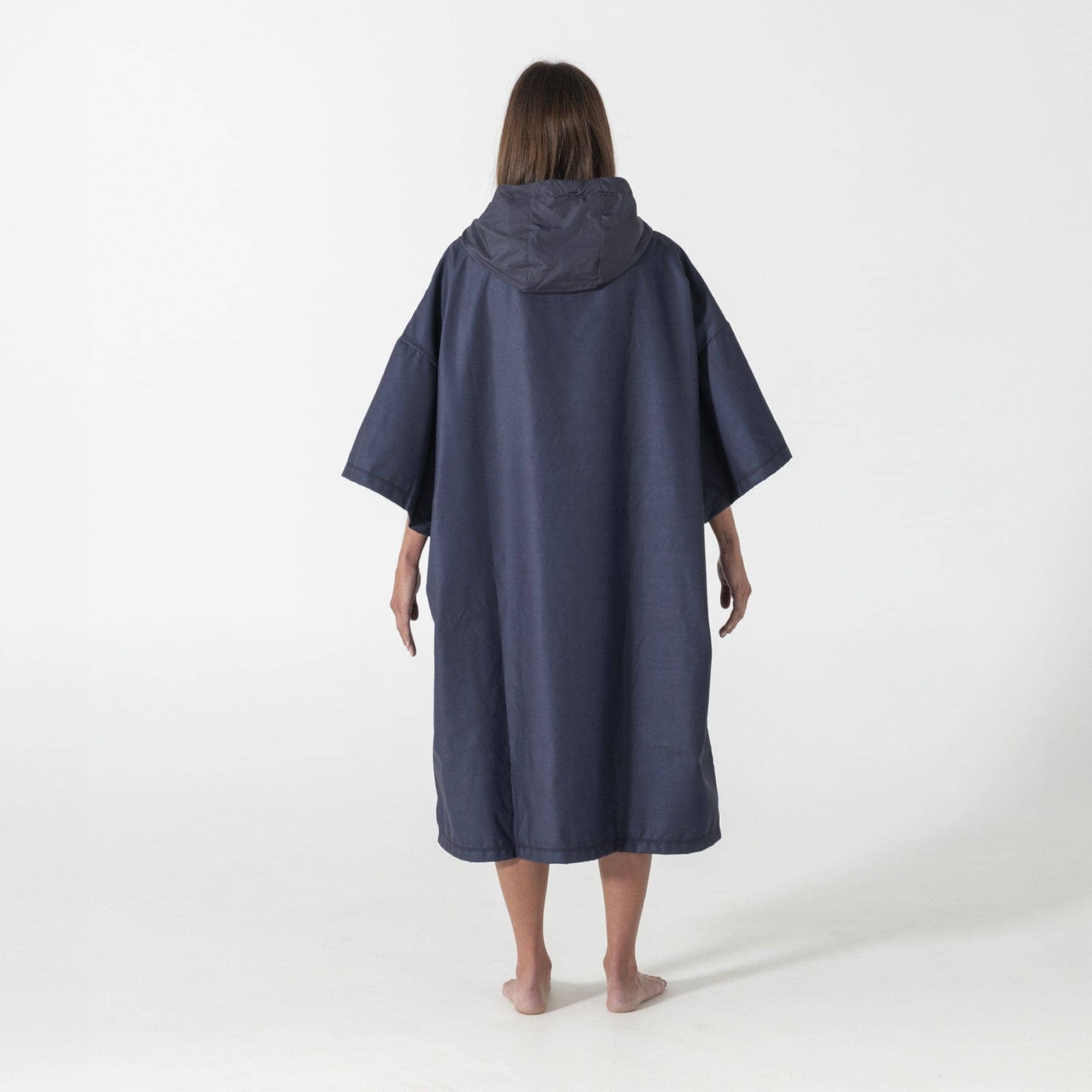 VOITED Micro Fleece Poncho - Ocean Navy/Ethno