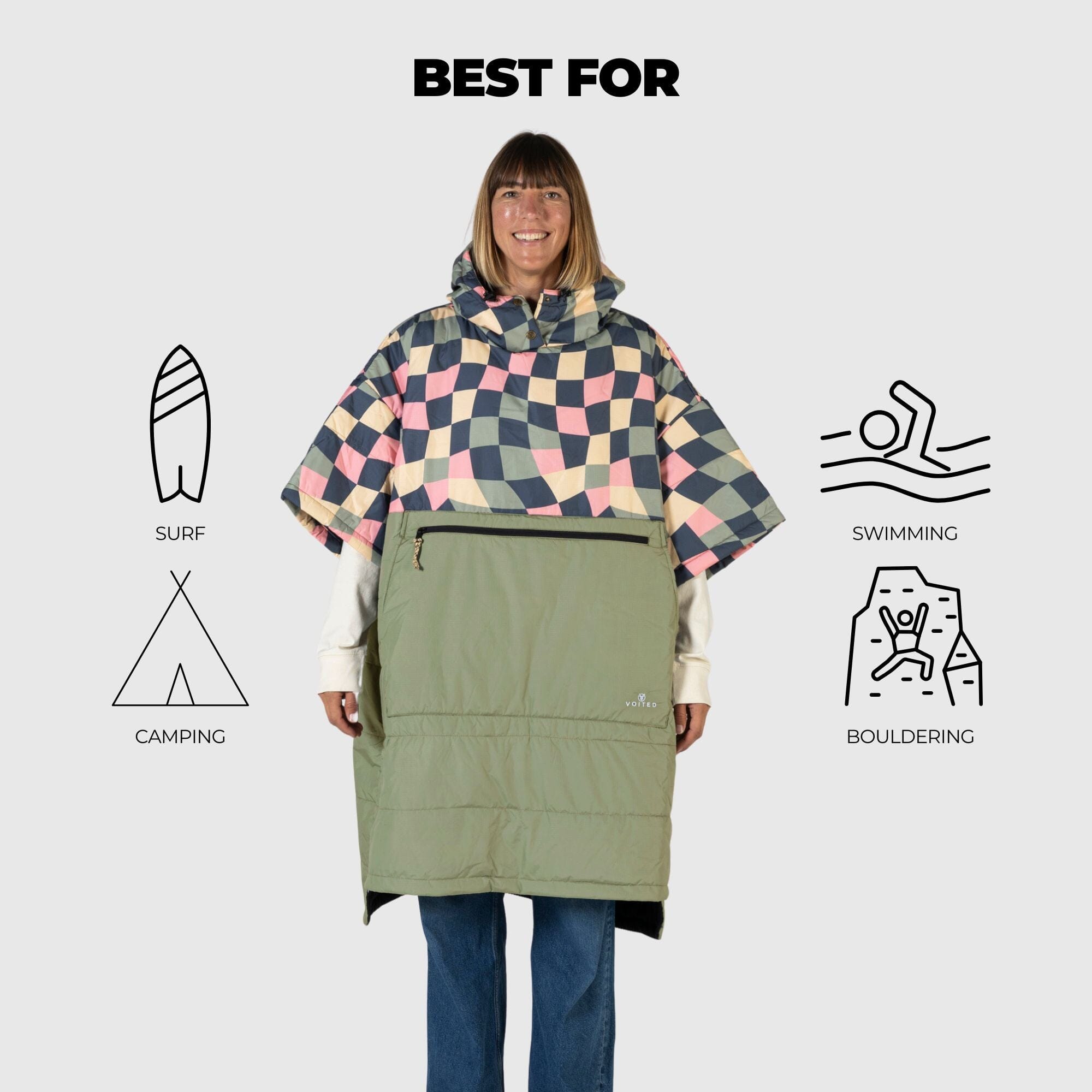 VOITED 3rd Edition Outdoor Poncho - Wavecheck | Water-resistant